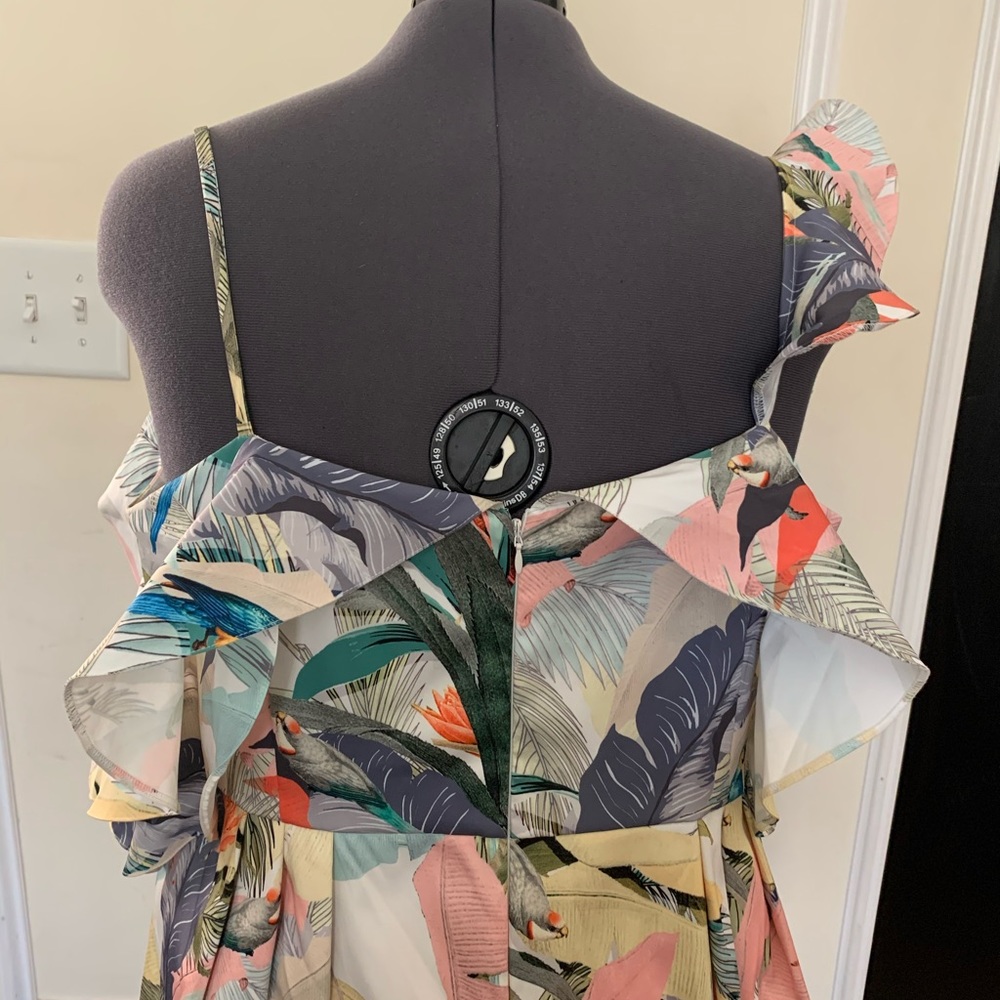 ASOS Curve Floral Bird Spring/Summer Party Dress - Picture 7 of 14
